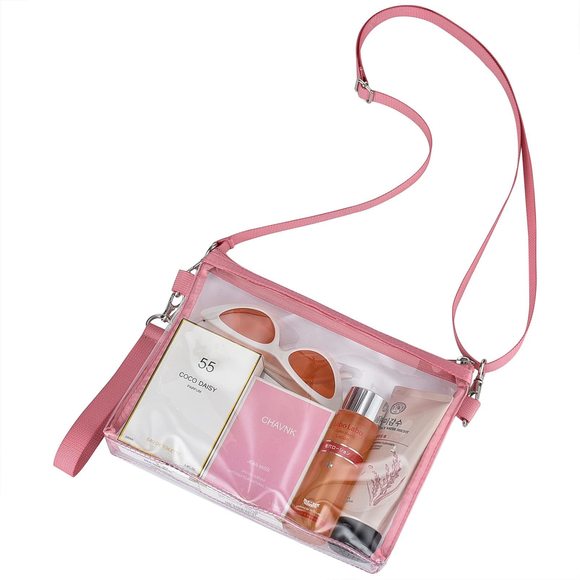 Clear Purse Stadium Aroved, Transparent Clear Bag With Removable Uwu :O - Picture 1 of 7